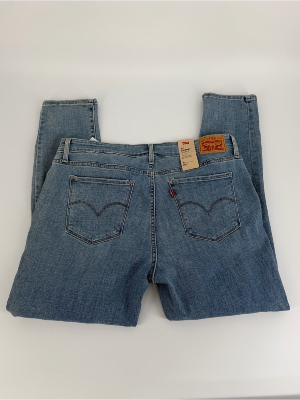 Levi’s 711 Skinny Ankle Jeans Women 16 W33 Distressed Stretch New - Picture 9 of 16